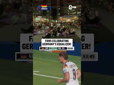 Fans in Berlin celebrate Kai Havertz's goal 🗣️