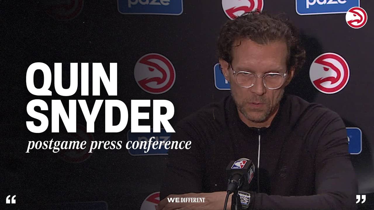 Hawks vs. Nets Postgame Press Conference: Quin Snyder