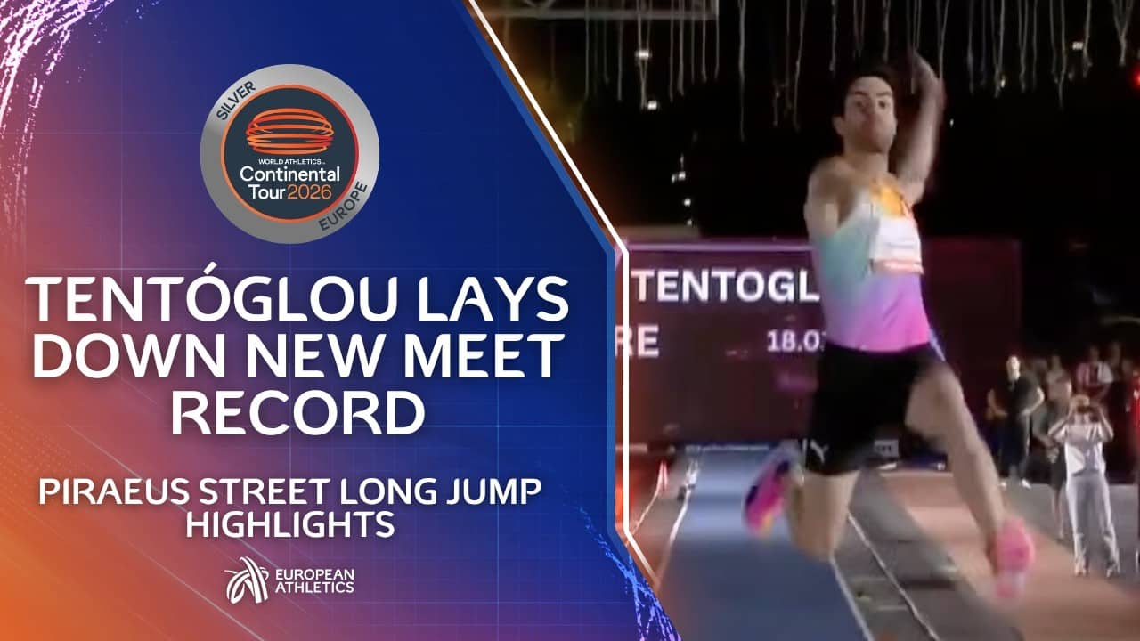 Tentóglou Lays Down New Meet Record ✈️ Piraeus Street Long Jump Highlights