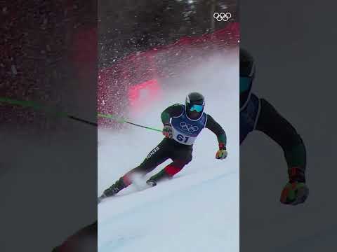 Nathan Tchibozo made history on the #MilanoCortina2026 slopes in men's giant slalom! ⛷️ #Olympics