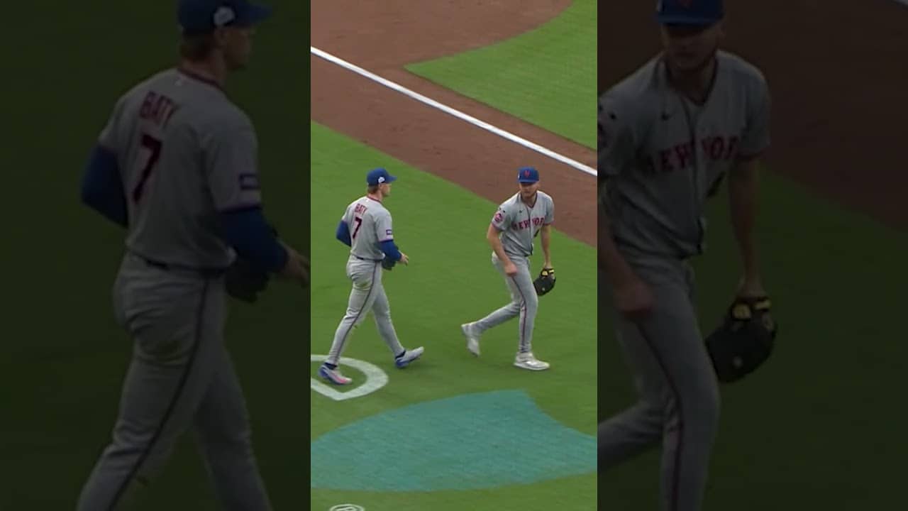 Brett Baty makes the diving catch in foul ground 😤 #mets #mlb #sports #baseball #highlights