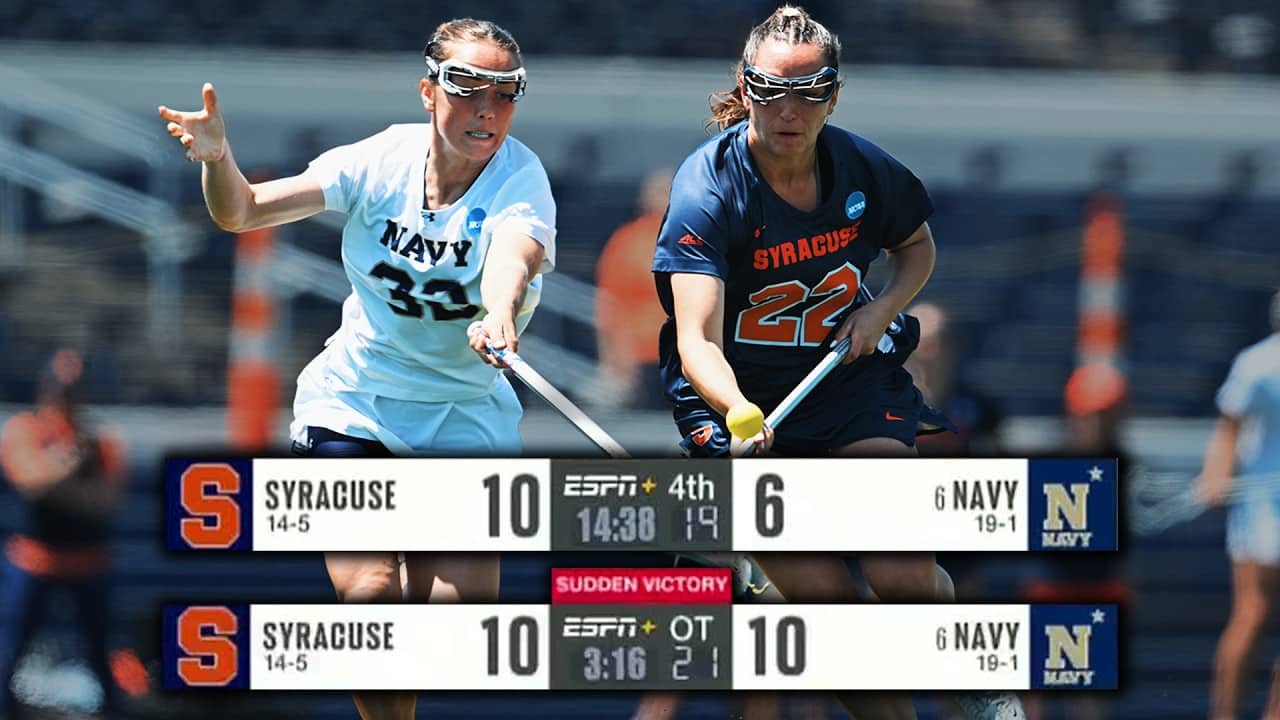 Full 4th quarter comeback, OT winner from Navy-Syracuse women's lacrosse thriller