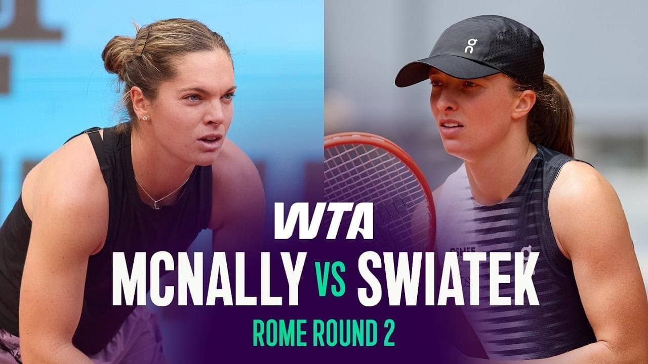 Catherine McNally vs. Iga Swiatek | 2026 Rome Round 2 | WTA Match Highlights