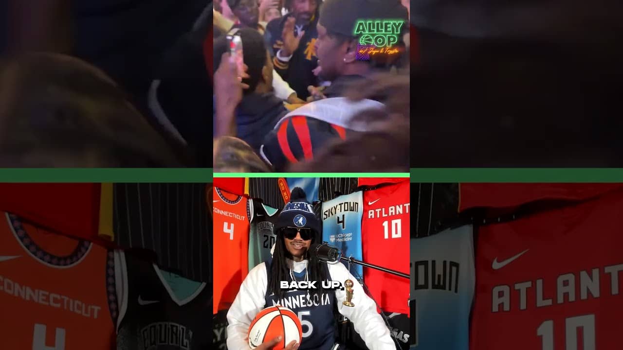 JR Smith Nearly Gets TRAMPLED… Still Didn’t Drop the Spliff 😭🔥 | Alley Oop