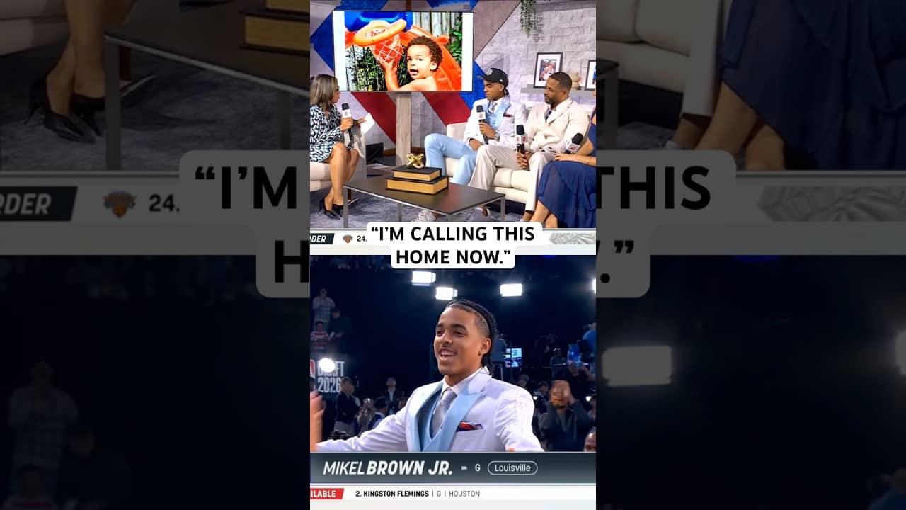 Mikel Brown Jr.'s reaction to getting drafted by Brooklyn... in Brooklyn