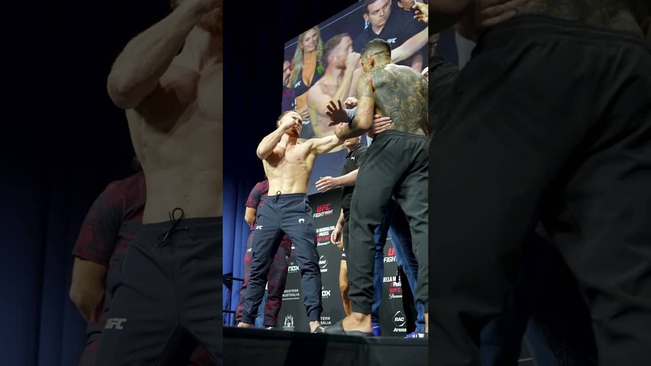 What are the lines saying? #ufcperth