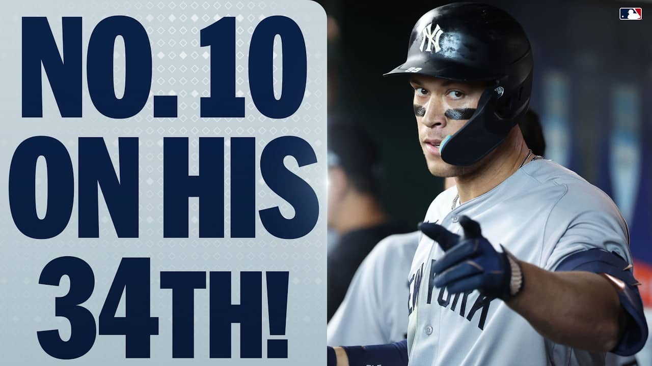 Birthday blast! 🎂 Aaron Judge crushes a LONG home run on his birthday! 💥 (His 10th of the season!)