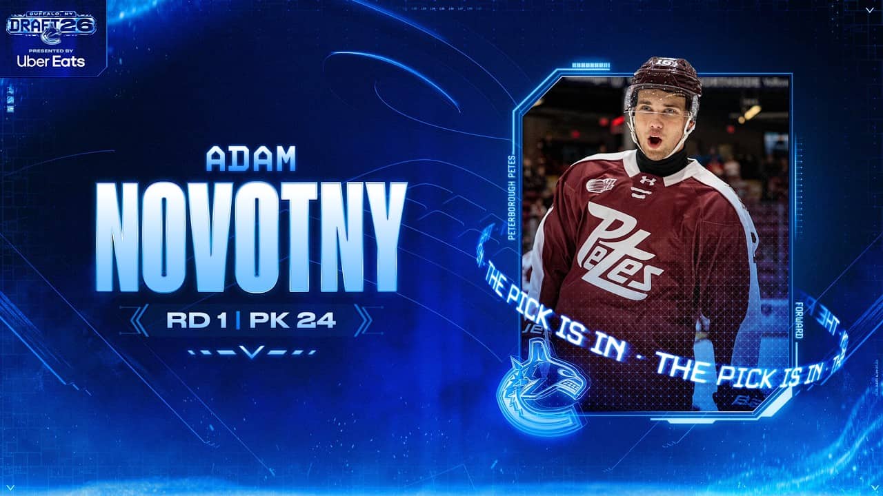 Vancouver Canucks Draft Adam Novotný at 24th Overall | Panel Breakdown