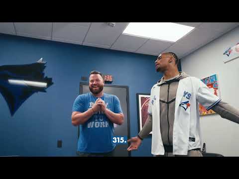Keon Coleman visits the Toronto Blue Jays!