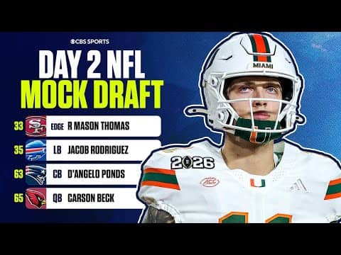 2026 NFL Mock Draft Day 2: Carson Beck goes No. 65 to Cardinals