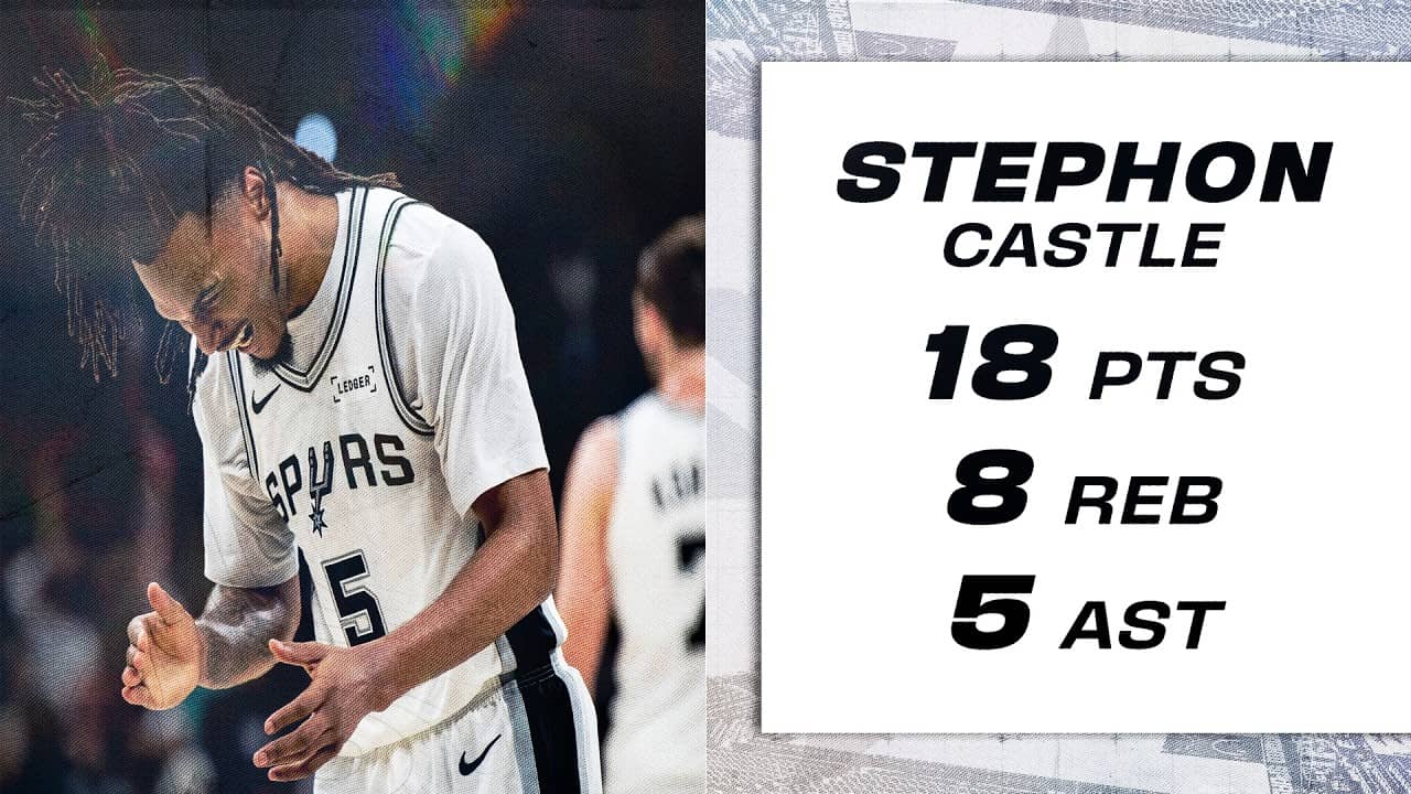 Stephon Castle's 18 PTS in Game 2 vs Portland Trail Blazers