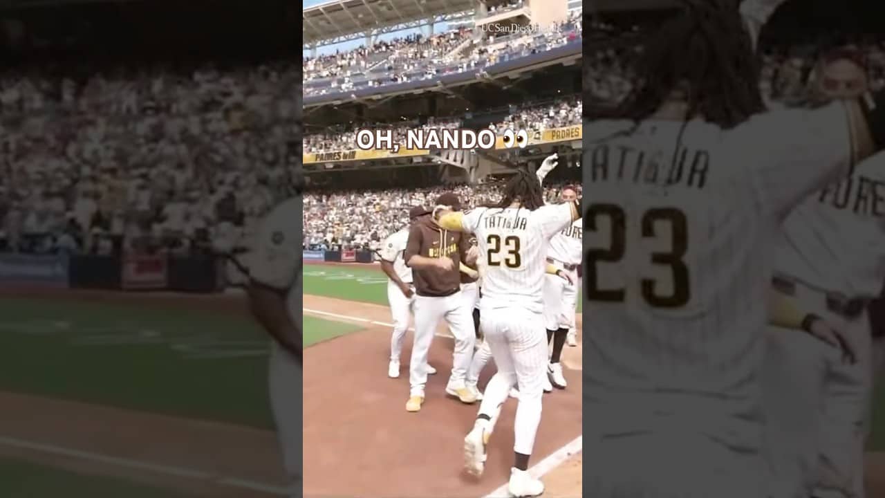FERNANDO TATIS JR. WALKS IT OFF!!! #mlb #homerun #walkoff #fernandotatisjr #highlights #celebration