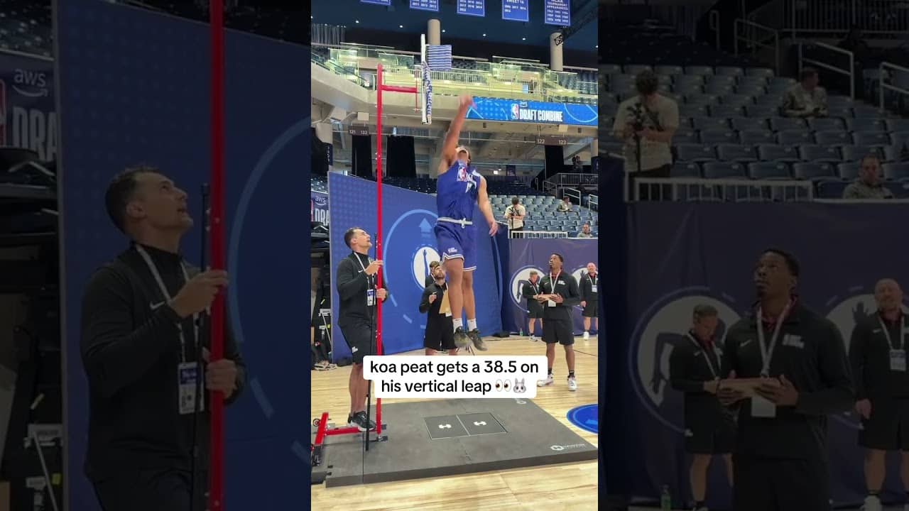 Koa Peat showing off his 🐰 at the 2026 AWS