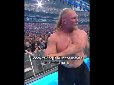 Lesnar embracing the fans ❤️ #WrestleMania