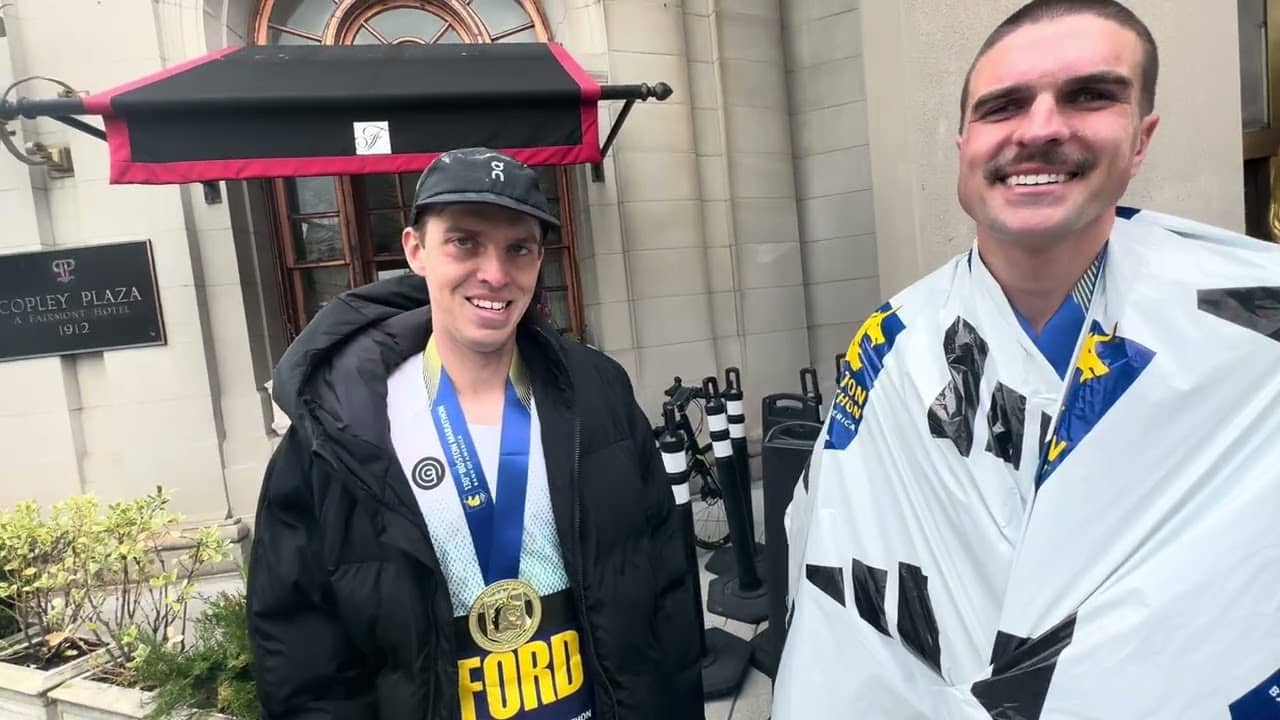 Ryan Ford and Joe Klecker runs 2:06 for OAC at 2026 Boston Marathon 