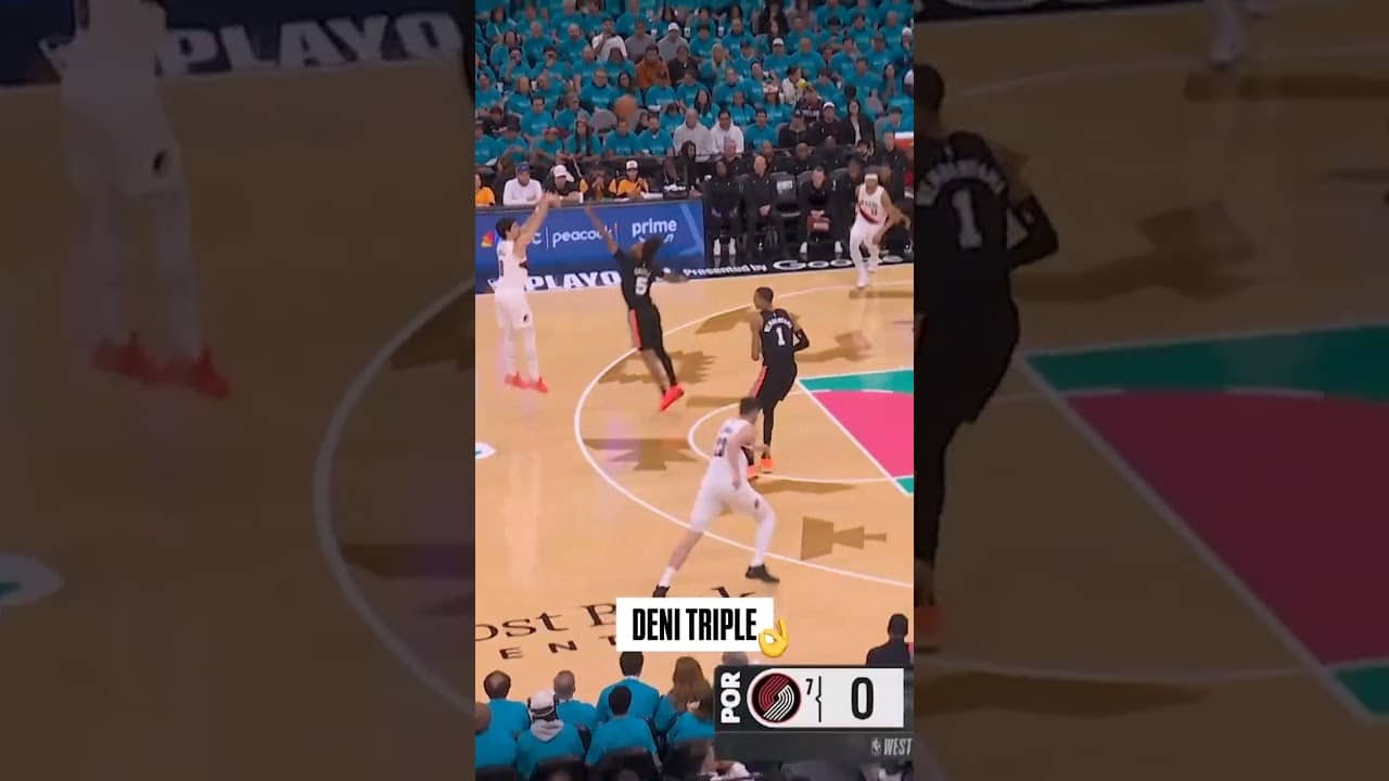 Deni Avdija TRIPLE: First Bucket vs Spurs In Game 1 #deniavdija #nba #playoffs #portlandtrailblazers