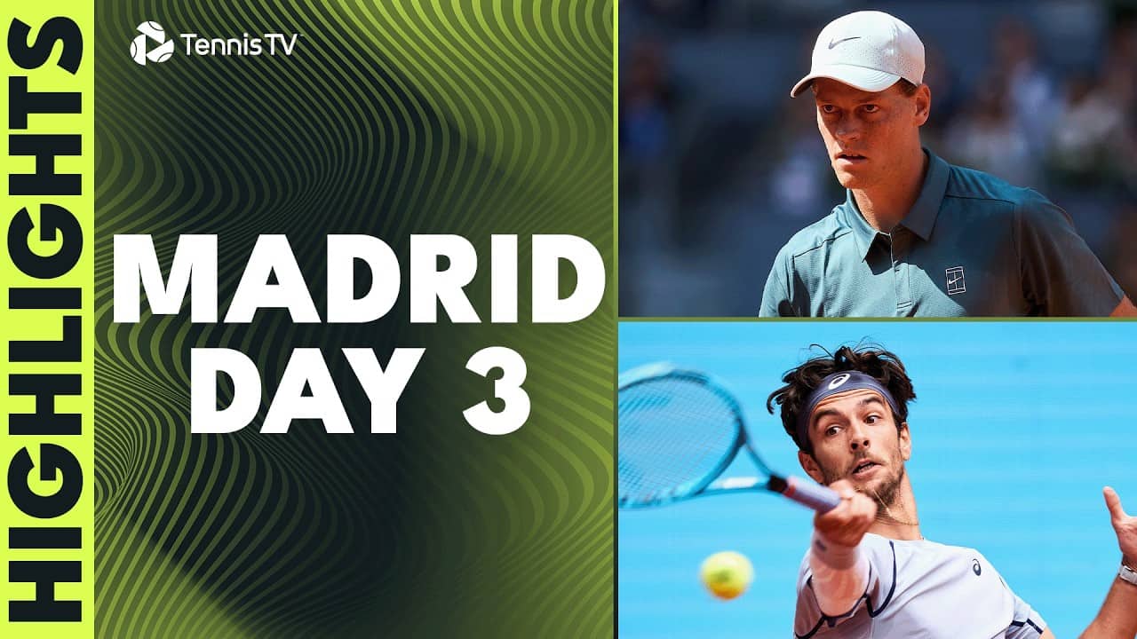Sinner Begins Campaign; Jodar Faces de Minaur; Musetti, Fils Feature | Madrid 2026 Day 3 Highlights