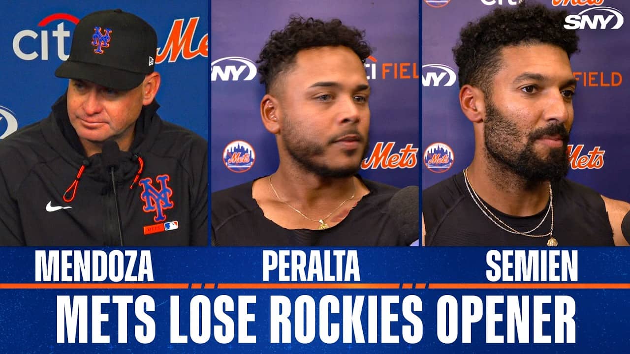 Carlos Mendoza, Freddy Peralta and Marcus Semien on Mets' series opening loss to the Rockies