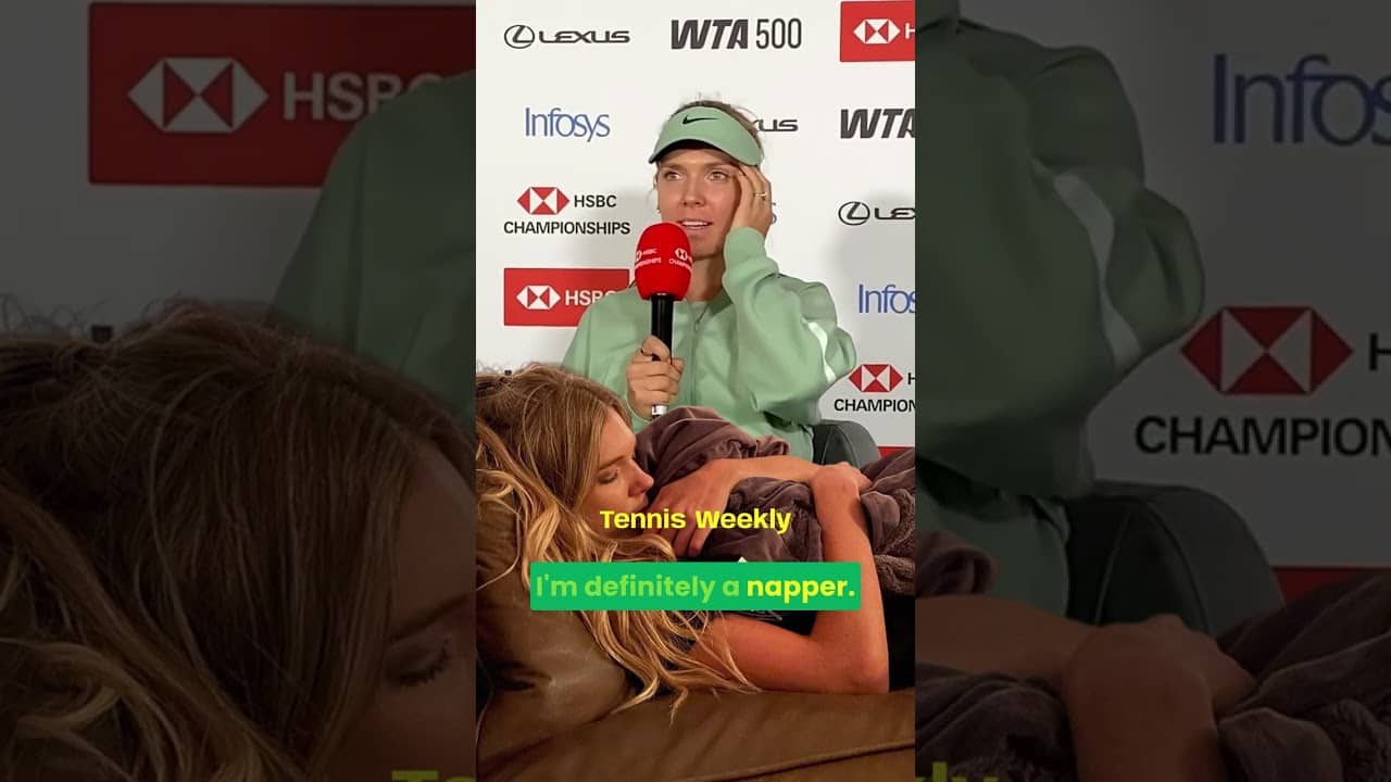 Katie Boulter has found her napping rhythm 🤣 😴 #katieboulter #tennis #hsbcchampionships