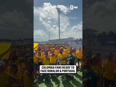 These Colombia fans are already waiting to get into Miami Stadium