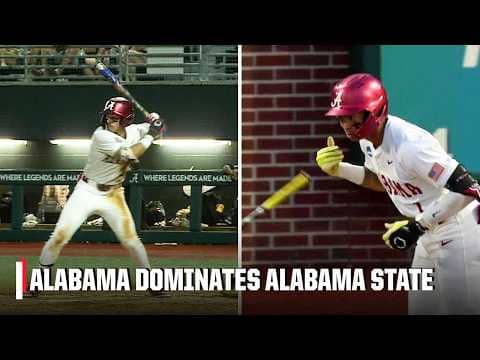 Alabama scores 21 RUNS vs. Alabama State in the Tuscaloosa Regional 🤯 | ESPN College Baseball