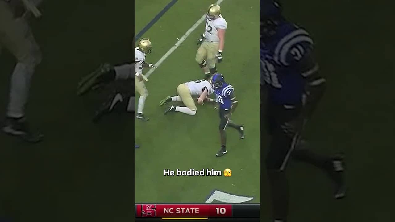 He laid the boom 💥 #dukebluedevils #accfootball #collegefootball