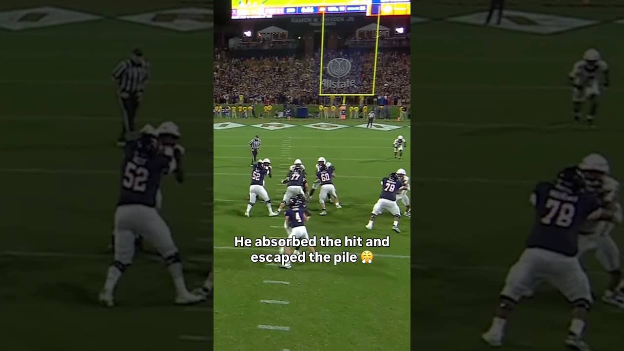 Strong on his feet 😮‍💨 #virginiacavaliers #accfootball #collegefootball