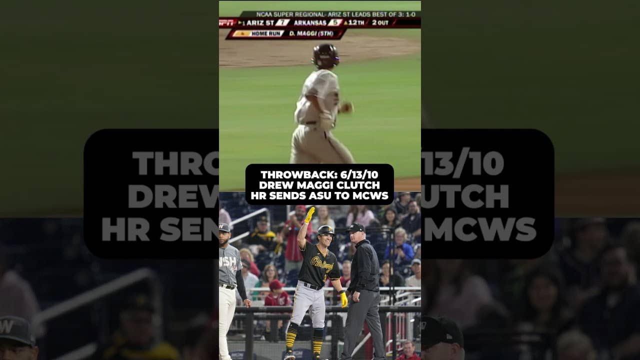 Drew Maggi’s clutch college HR, 13 years before his MLB dream came true 🔥 #shorts