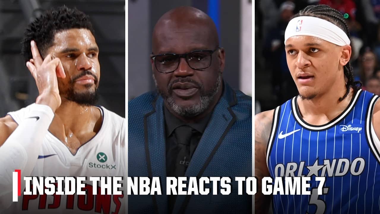 Magic-Pistons Game 7 REACTION 🍿 Tobias Harris 'was the difference tonight' - Shaq | Inside the NBA