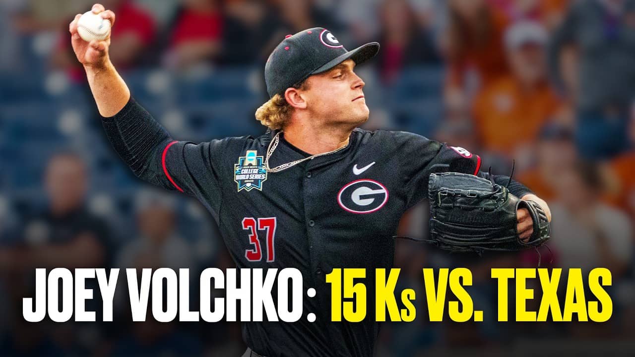 UGA's Joey Volchko dominates in 15 strikeout complete game vs. Texas in MCWS