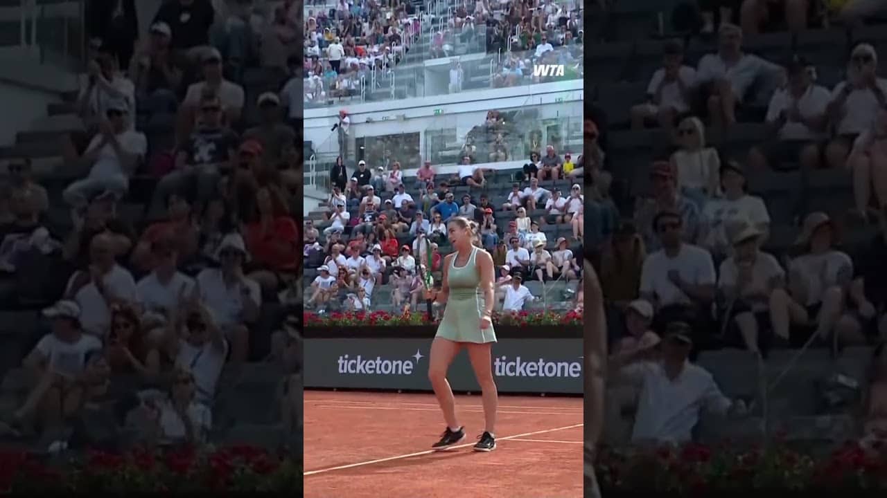 Stop what you’re doing and watch this from Aryna Sabalenka 😱👏 #WTA #IBI26 #Rome #tennis