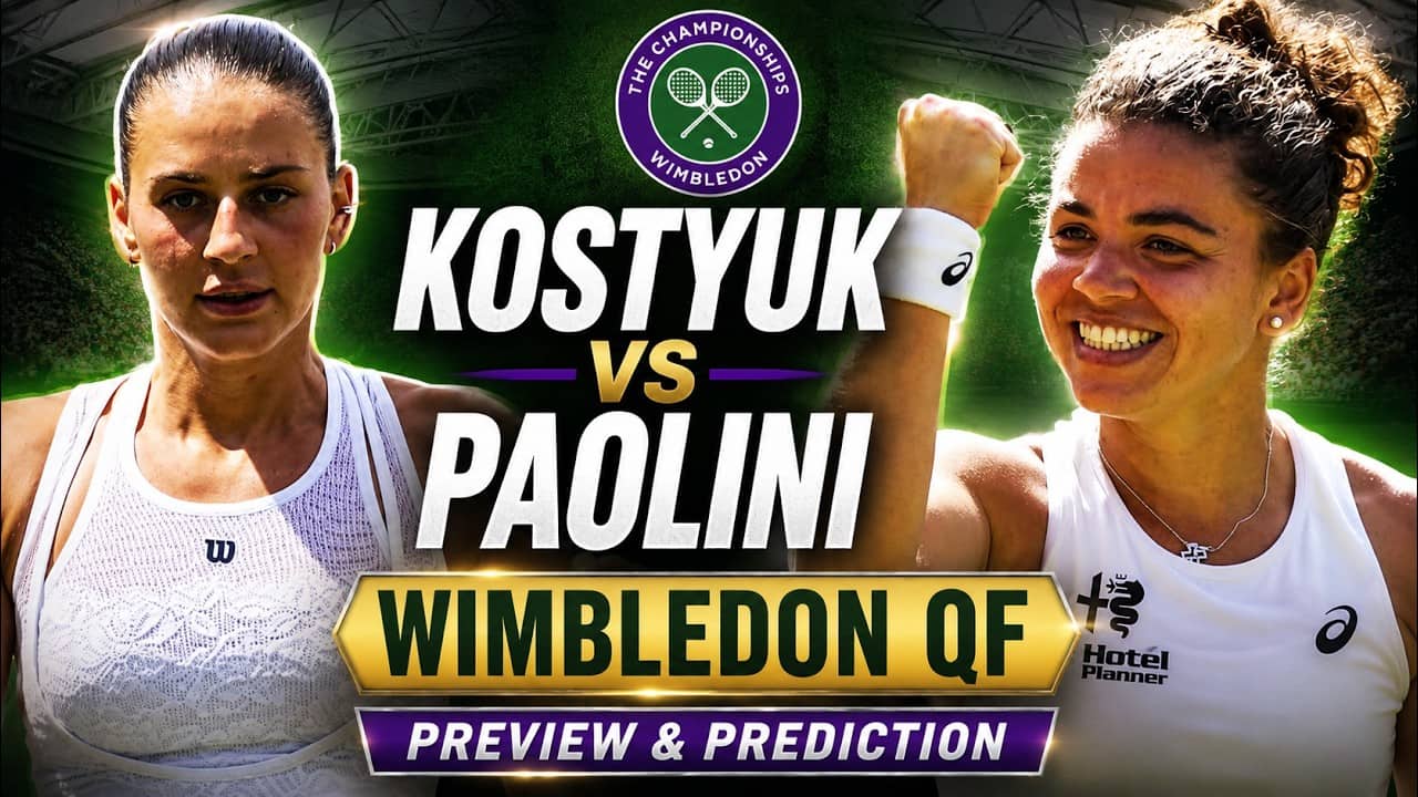 Marta Kostyuk vs Jasmine Paolini | Wimbledon 2026 Quarter-Final | Preview & Prediction