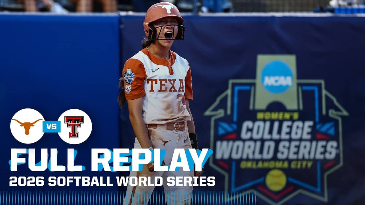 Texas vs. Texas Tech: 2026 Women's College World Series finals Game 1 | FULL REPLAY