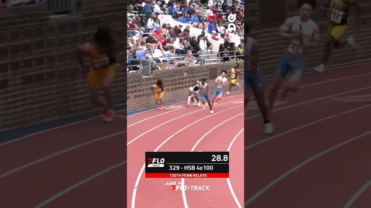 🚨 St James Academy (VA) put down a fast one in their prelim section of the HS Boys 4x100m 👀