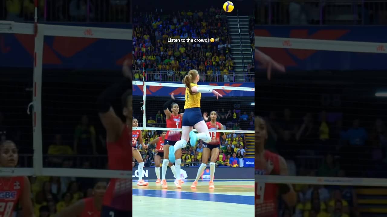 No headphones recommended ⚠️😨 #VNL26 #volleyball #volleyballworld #brazil