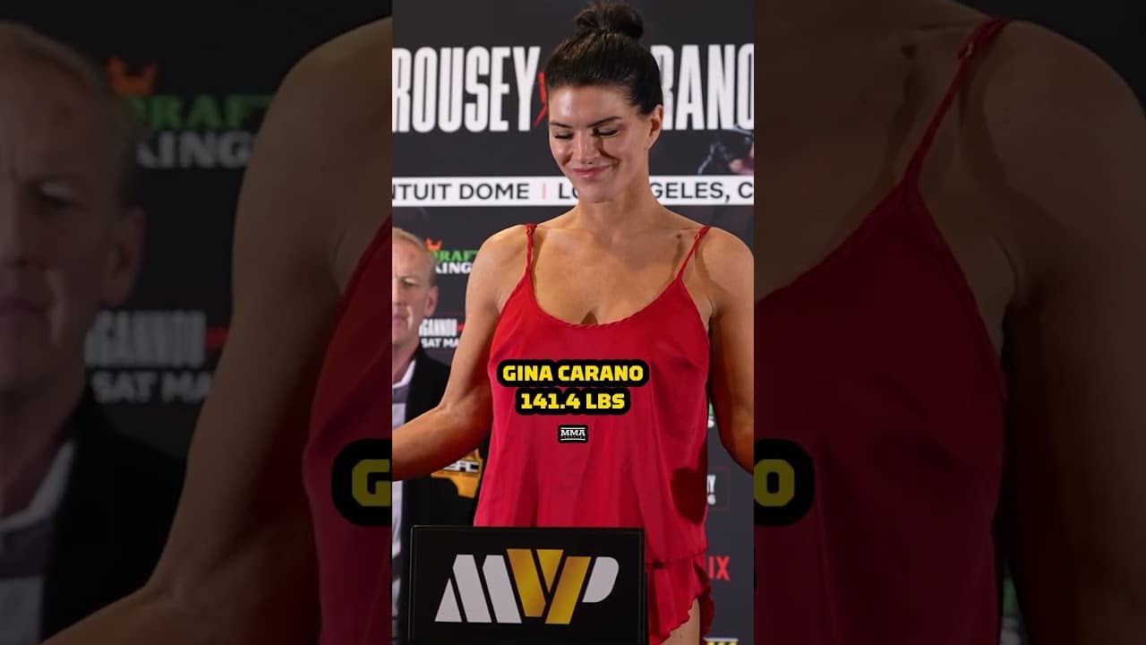 Gina Carano MAKES WEIGHT for fight against Ronda Rousey | Rousey vs. Carano