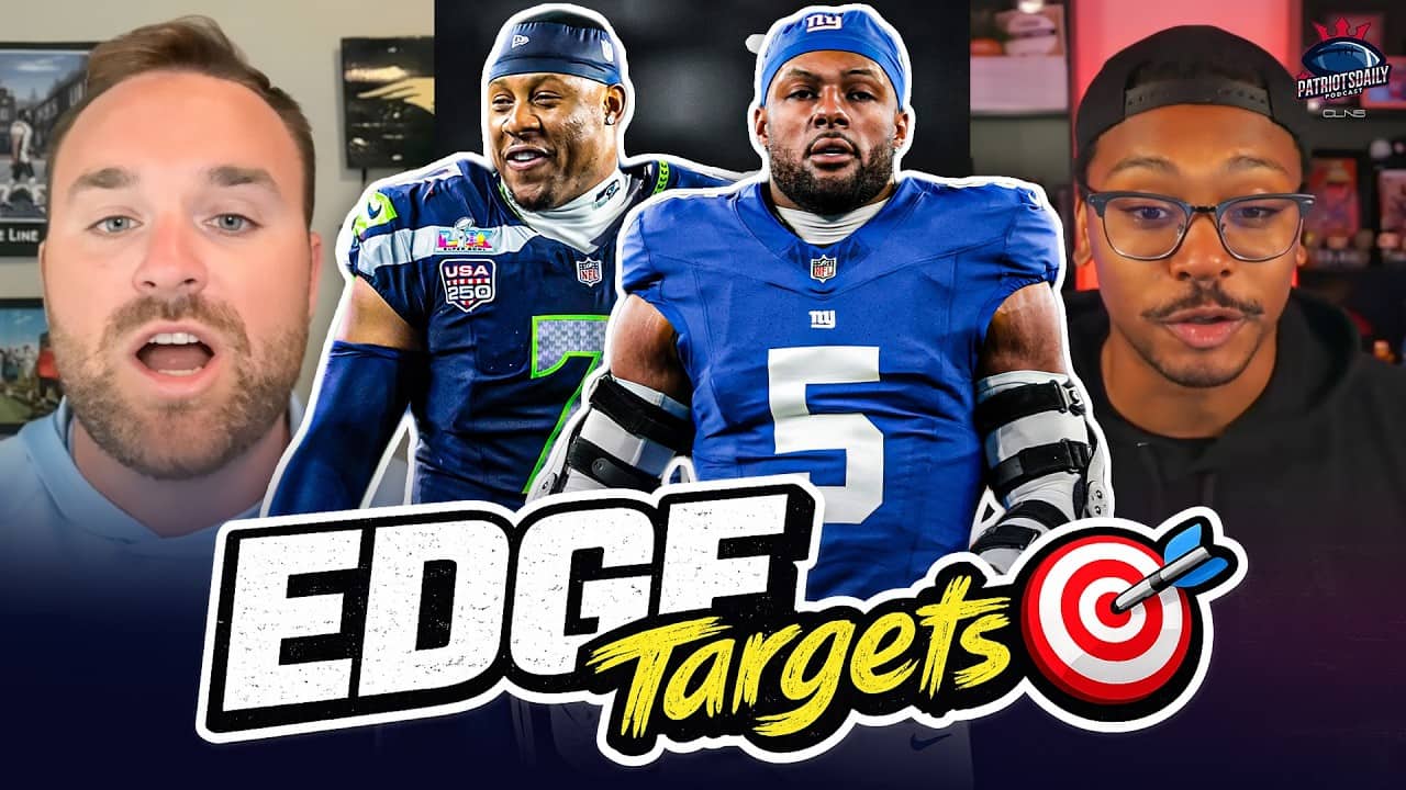 Patriots Top EDGE Rusher TARGETS: Jadeveon Clowney, Kayvon Thibodeaux & more!