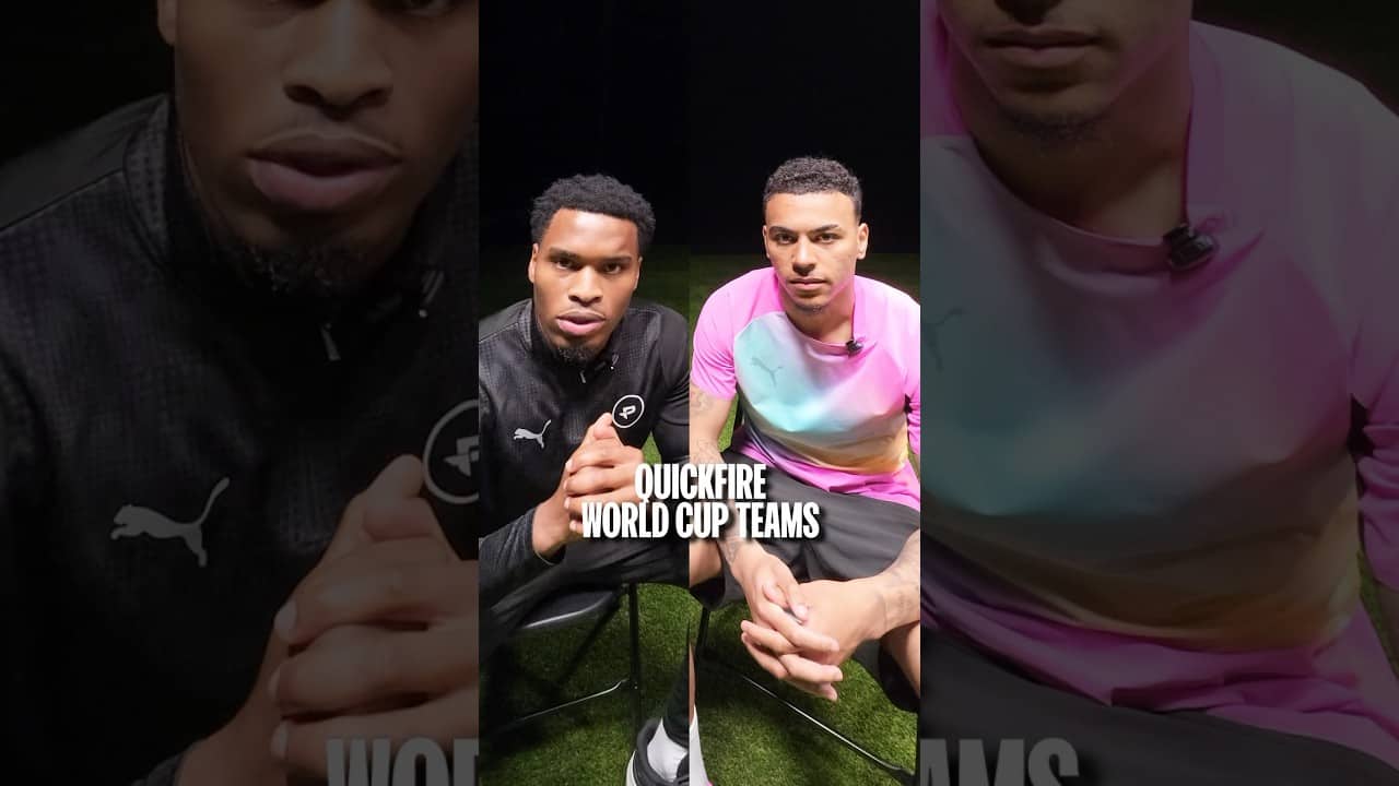 QUICKFIRE World Cup Teams With MORGAN ROGERS 🏴󠁧󠁢󠁥󠁮󠁧󠁿 #shorts #worldcup #PUMA #England