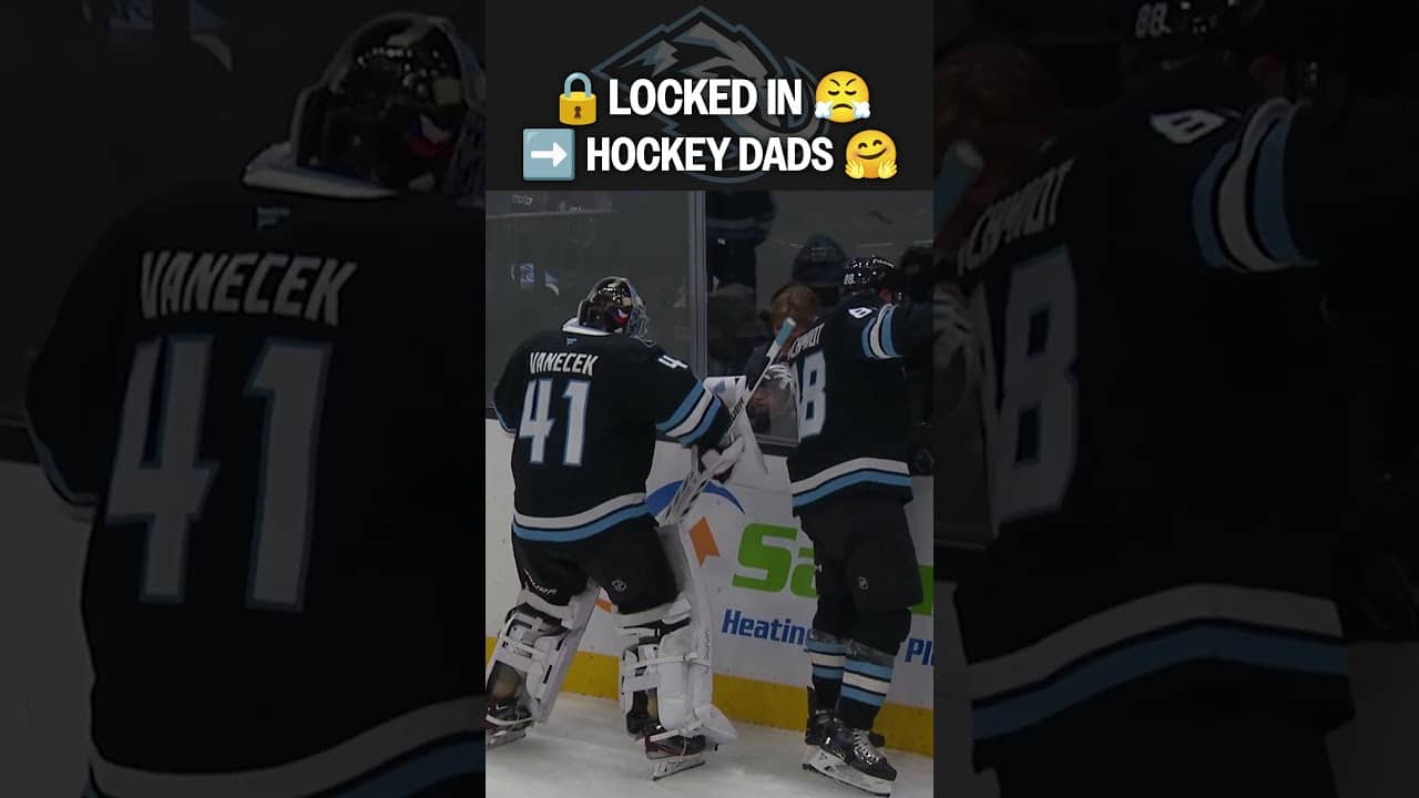 No days off for hockey dads! 😊
