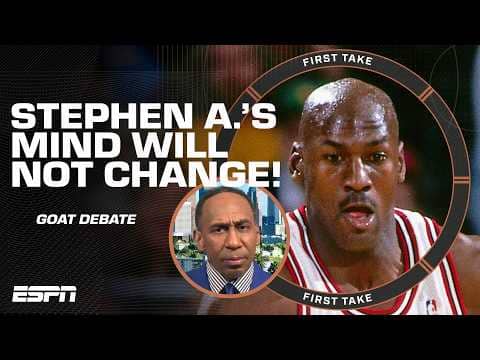 Stephen A. STANDS STRONG 💪 'You'll NEVER convince me that LeBron is the GOAT over MJ' 🐐 | First Take
