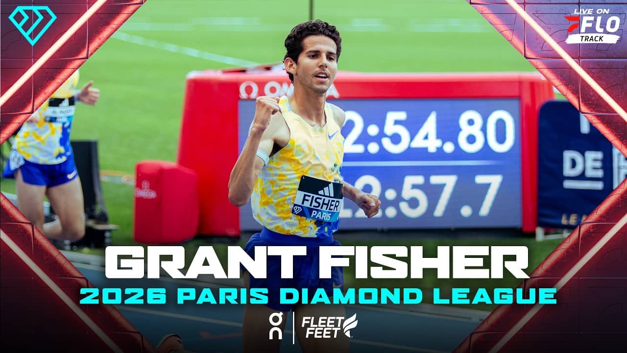 Grant Fisher Talks To The Athlete's Lounge Crew After His BIG 2026 Paris Diamond League 5K Win