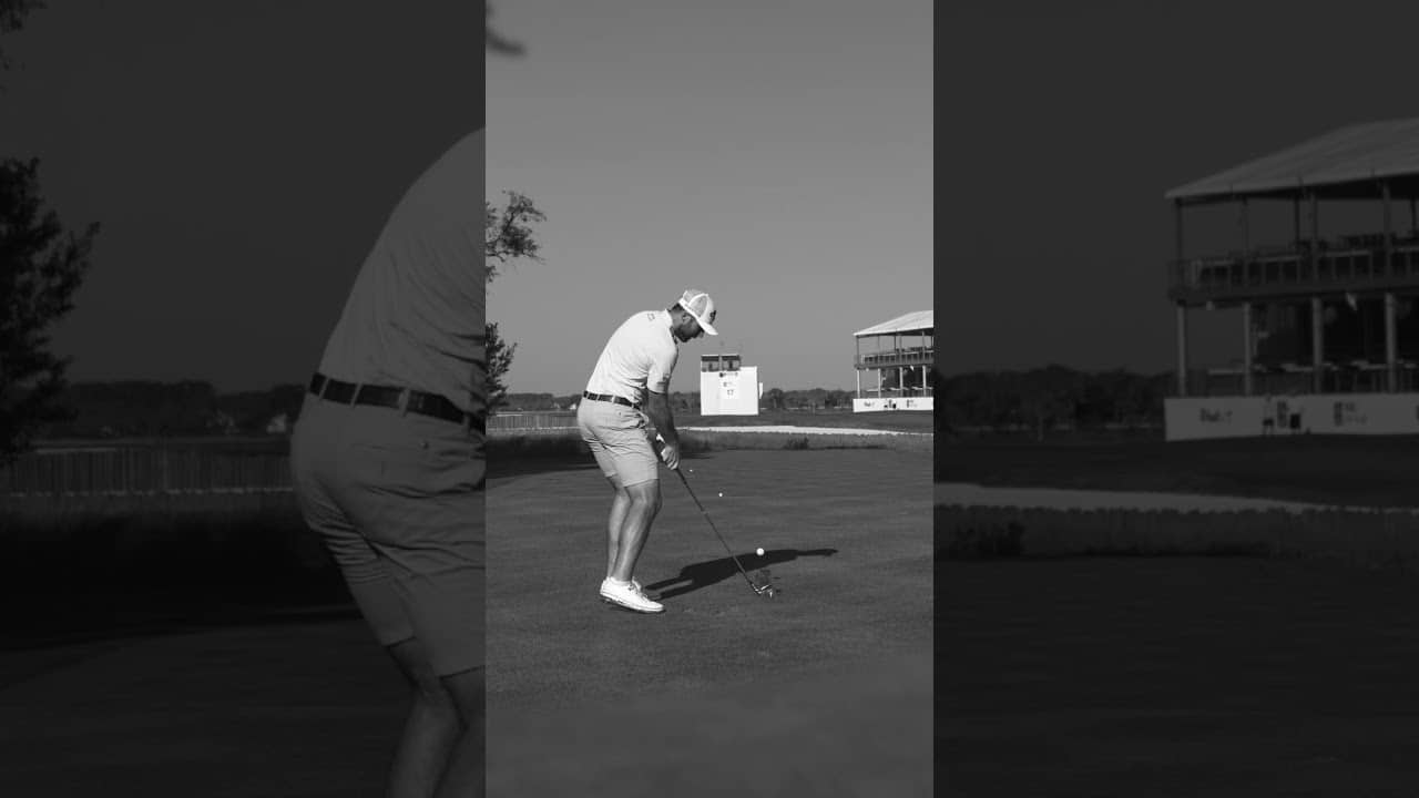 B&W Sam Burns after a bogey-free 65  at Harbour Town 🔥