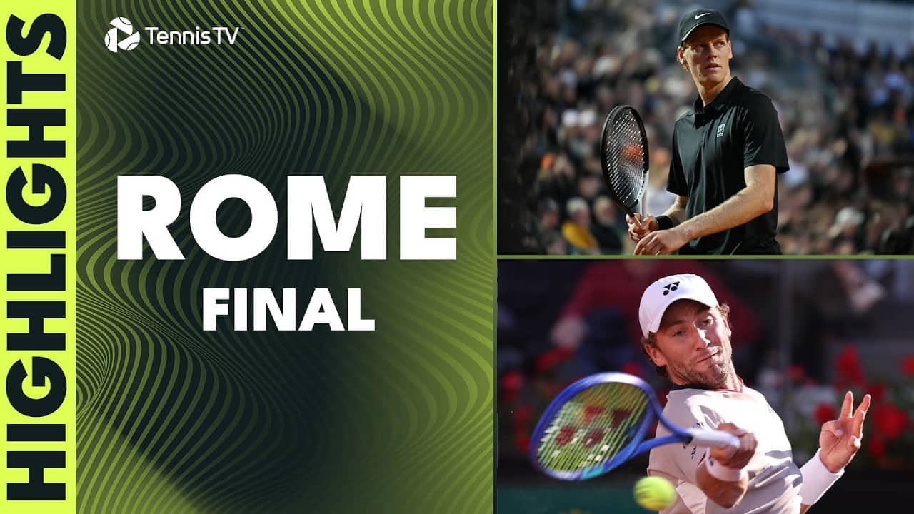 Jannik Sinner vs Casper Ruud For The Title | Rome 2026 Final Highlights