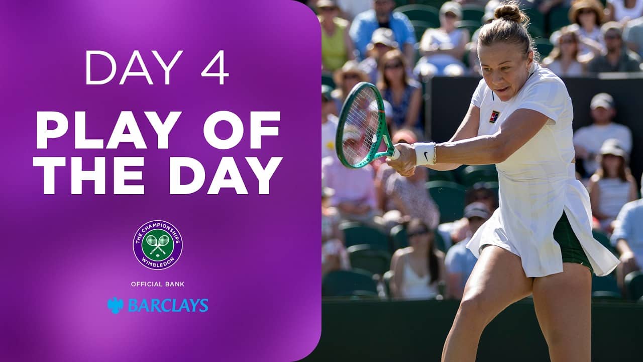 Amanda Anisimova went FULL POWER 💥 | Barclays Play of the Day | Day Four | Wimbledon 2026