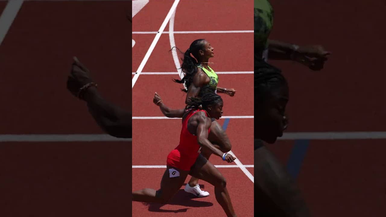 Sha'Carri and Melissa are Pre Classic finals bound 💎 #track #usatf #100m #preclassic