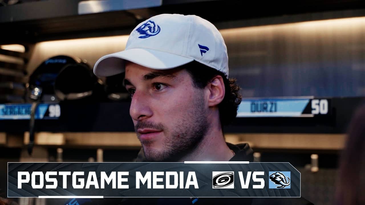 Sean Durzi, Dylan Gunether and André Tourigny | 04.11 Postgame Media