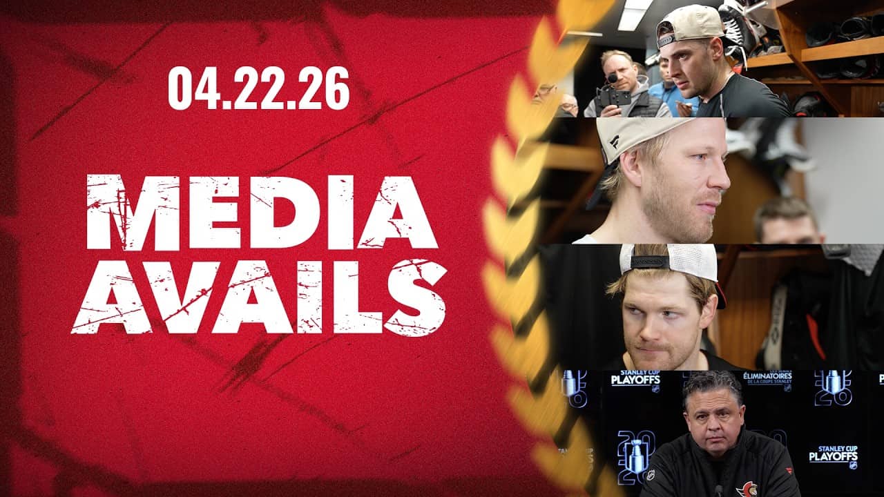 Drake Batherson, Lars Eller, Warren Foegele, Travis Green Media Availability