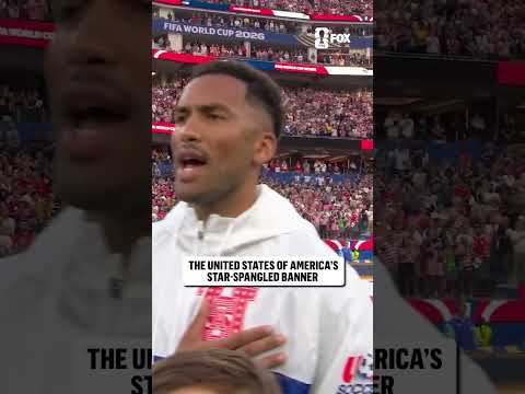 The USA national anthem plays ahead of their final group stage match of the 2026 FIFA World Cup