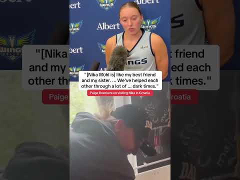 Paige Bueckers talked about her surprise visit to Croatia to see Nika ❤️ (via @wingsbulletin/TT)