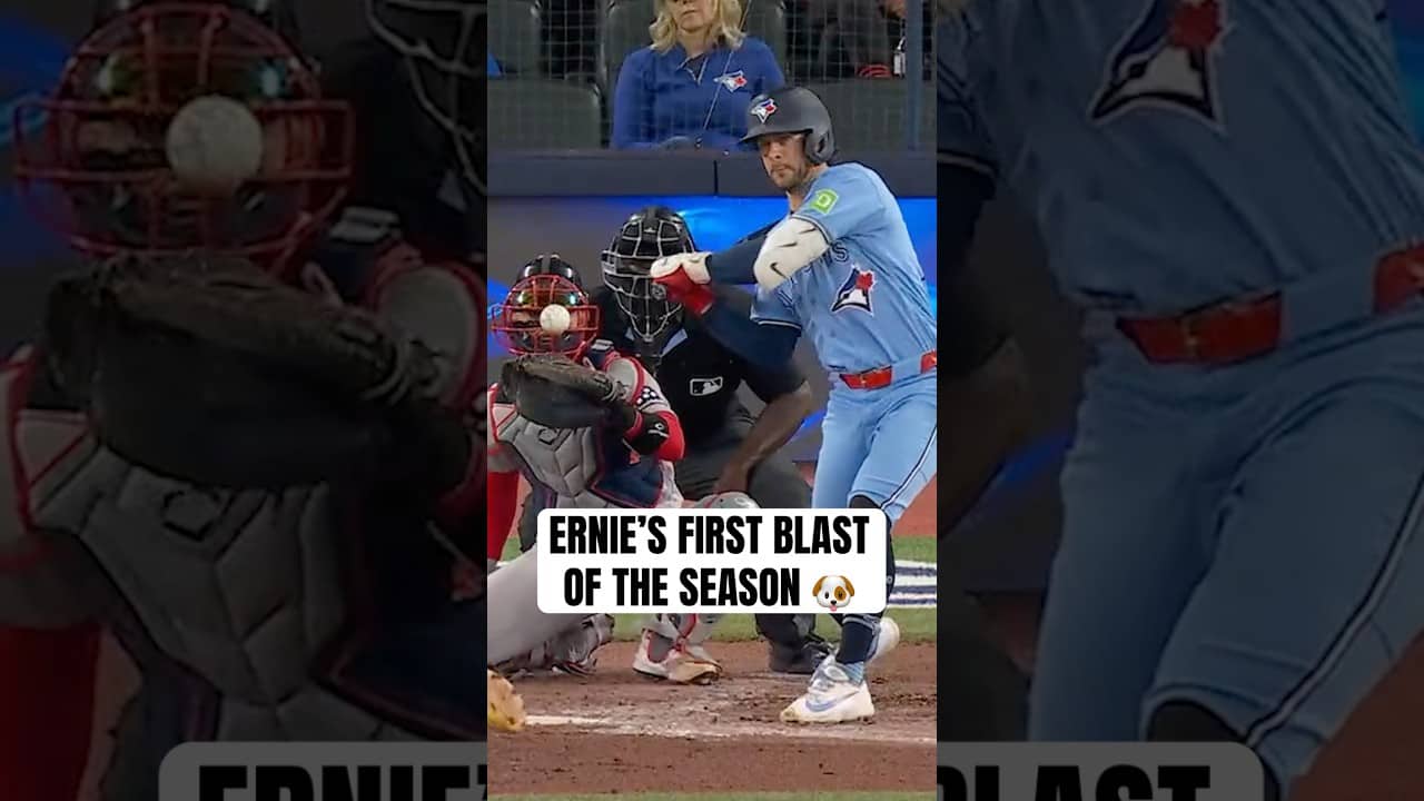 Ernie Clement put some BARK into his first home run of the season 🗣️🐶 #MLB #BlueJays